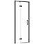 Душові двері Cersanit Larga 80x195 L розпашні профіль чорний S932-127, Ліва, прозорий, чорний - мініатюра 1