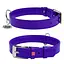 Ошейник для собак кожаный Waudog Glamour с QR-паспортом без украшений L Ш 25 мм Д 38-49 см фиолетовый - миниатюра 1