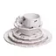 Столовый набор посуды тарелок и чашек 32 предмета на 6 персон Pearl фарфоровый Yiwu YY78-4A - миниатюра 3
