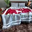 Плед покрывало Bridge Merry Christmas двусторонний полуторный зимний 200х150 Хлопок Красный - миниатюра 3