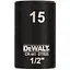 Головка торцевая DeWalt Impact 1/2" х 15 мм (DT7533) - миниатюра 1