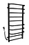 Электрический полотенцесушитель Kosser Нелио 1000x500/10 ЕL тайм. Нержавеющая сталь (черный) ДН02EL, Черный матовый, Левое - миниатюра 1