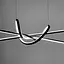 Современная черная люстра AVIZE в двух размерах Line.F Длина 85 см - миниатюра 4