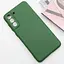 Чехол TPU GETMAN Liquid Silk Full Camera для Samsung Galaxy S21 FE Зеленый / Dark green - миниатюра 2