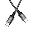 Кабель HOCO X14 Type-C to Type-C 60W, 1m, nylon, aluminum connectors, Black - мініатюра 1