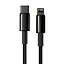 Кабель Baseus Tungsten Gold Fast Charging Data Cable Type-C to iP PD 20W 2m Black - мініатюра 1