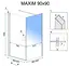 Душова кабіна Rea Maxim 90x90 R REA-K0267, Хром, Права, прозорий - мініатюра 7
