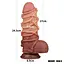 Фалоімітатор Dual-Layered Silicone Nature Cock 9.5'' 24.5 см коричневий - мініатюра 8