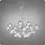 Люстра подвесная 517 Dlight на 30 ламп Хром Сатин (01954) - миниатюра 1