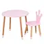 Столик зі стільцем "Корона" 06-025R-ROUND круглий, рожевий - мініатюра 1