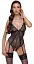 Эротическое боди Cottelli Collection Crotchless XL черный - миниатюра 3