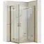 Душова кабіна Rea Hugo 80x80 gold подвійна REA-K6608, Універсальна, прозорий, золотий - мініатюра 1