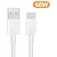 Кабель DK Super Fast Charge 66W / 6A 1m USB на Type-C / USB-C Data Cable для Huawei white - мініатюра 3