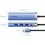 Хаб USB 3.0 -->3xUSB 3.0/RJ45/USB-C Hub Blue Aluminum Alloy 5-in-1 Vention - мініатюра 4
