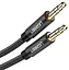 Аудіокабель UGREEN AV112 3.5mm Male to 3.5mm Male Cable Gold Plated Metal Case with Braid 1m (Black)(UGR-50361) - мініатюра 1