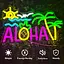 Неоновая вывеска Aloha Palm Tree Vveikea для украшения стен, Гавайский тропический дизайн, Aloha, LED, солнце, океан, волна - миниатюра 6