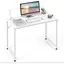 Компьютерный стол Costway Helena с металлическим каркасом белый - миниатюра 3