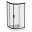 Душевая кабина Am.Pm Gem 1/4 Round 100x100 см без поддона black W90UG-401-100BT, прозрачный, черный - миниатюра 8