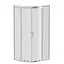 Душевая кабина Am.Pm Gem 1/4 Round 90x90 см без поддона хром матовый W90UG-401-090MT, прозрачный, хром матовый - миниатюра 1