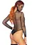 Фетиш-тедди Leg Avenue Rhinestone net hooded teddy One size Black длинные рукава фетиш-капюшон - миниатюра 2