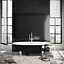 Ванна отдельностоящая матовая Amdcon Olmpa 180x90 черная из литого камня серебряные ножки OLMPA_180_nzhk-s_BLACK_MAT Черный матовый - миниатюра 3