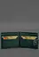 Шкіряне портмоне 13.1 затискач з хлястиком зелений краст - мініатюра 5