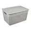 Кошик з кришкою Stars Plast бежевий 12 л (94256/беж) - мініатюра 1