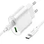МЗП Hoco C109A Fighter PD20W+QC3.0 (1USB-A/1C) + кабель Type-C to Type-C White - мініатюра 2