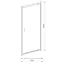 Душевые двери Eger 90x195 см распашные прозрачное стекло 5 мм профиль хром 599-028-90, прозрачный, хром - миниатюра 2