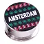 Гриндер для подрібнення тютюну Amsterdam HL-179 Коноплі+XXX Black Silver (10863) - мініатюра 1