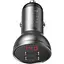 Автомобільний зарядний пристрій Baseus Digital Display Dual USB 4.8A 24W grey (CCBX-0G) - мініатюра 1