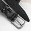 Ремінь чоловічий шкіряний чорний JK-4018 (120 см) під джинси - мініатюра 4