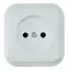 Розетка накладна Р16-РА10 керамічна ECO серія біла - мініатюра 1