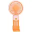Портативный ручной вентилятор JX-991 на аккумуляторе с ручкой мини ветродуйка 2Вт Оранжевый/Розовый - миниатюра 1