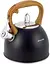 Чайник Whistling Kettle Black із нержавіючої сталі зі свистком Kamille 20 см kuh0006800 - мініатюра 1