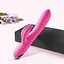 Подвійний силіконовий вібратор кролик жіночий для стимуляції точки G Mr. Rabbit фуксія - мініатюра 2