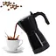 Электрическая гейзерная кофеварка Camry CR 4415B Moka 300 мл 6 чашек 480 Вт алюминиевая база 360° черная - миниатюра 5