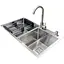 Комплект мийка + змішувач Romzha Arta Nova U-750D (A) - мініатюра 1