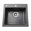 Гранітна мийка Globus Lux Aosta сiрий металiк 490x455мм-А0003 000023575, Сірий - мініатюра 1