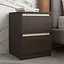 Приліжкова тумба Vays R-5 Венге Темний-Білі планки, 2 шухляди без ручок, ЛДСП 40×40×53 см - тумба в спальню - мініатюра 1