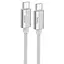 USB кабель Hoco U134 Type-C/Type-C для зарядки і передачі даних 240W довжина 18 м білий - мініатюра 6