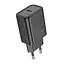 Мережевий зарядний пристрій Hoco N60 Gentle single port PD20W charger (EU) чорний - мініатюра 1