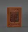 Кожаная обложка для паспорта с польским гербом светло-коричневая Crazy Horse - миниатюра 1