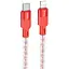 Дата кабель Hoco X99 Crystal Junction PD 27W Type-C to Lightning (1m) Red - мініатюра 1