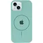 Чехол Silicone Case Full Protective AA with MagSafe для Apple iPhone 14 Plus 6.7 Бирюзовый/Light Turquoise - миниатюра 2