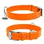 Ошейник для собак кожаный Waudog Glamour с QR-паспортом без украшений L Ш 25 мм Д 38-49 см оранжевый - миниатюра 1