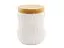 Банка для хранения с деревянной крышкой фарфоровая Grazie 330 мл белая (PJ3801-S1) - миниатюра 1