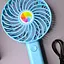 Дитячий портативний USB-вентилятор Mini Fan на акумуляторі блакитний (2628-1) - мініатюра 4