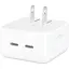 Зарядний пристрій адаптер блок Apple 35 W Dual USB-C Port Compact Power Adapter (MNWM3) - мініатюра 1