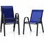 Комплект садовых стульев Costway Patio с подлокотниками синий - миниатюра 3